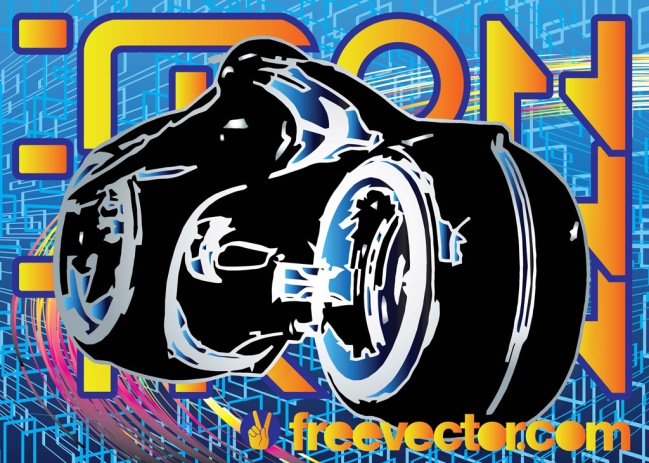 Free Tron Lightcycle by CG Johnson for FreeVector.com