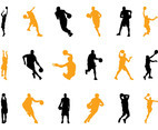 Basketball Players Silhouettes Pack