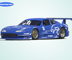 Blue Jaguar Race Car