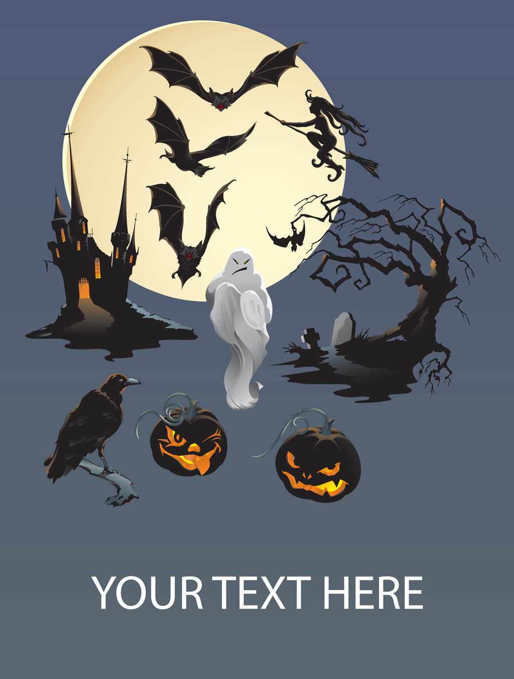 Halloween Poster Template Vector Art & Graphics