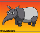 Cartoon Tapir Character