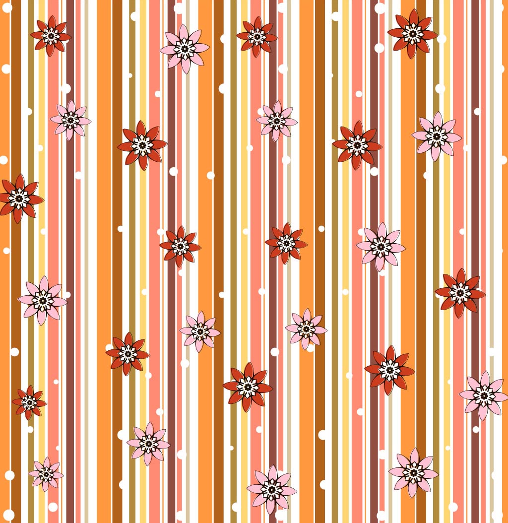 Flowers And Stripes Pattern Vector Art & Graphics | freevector.com