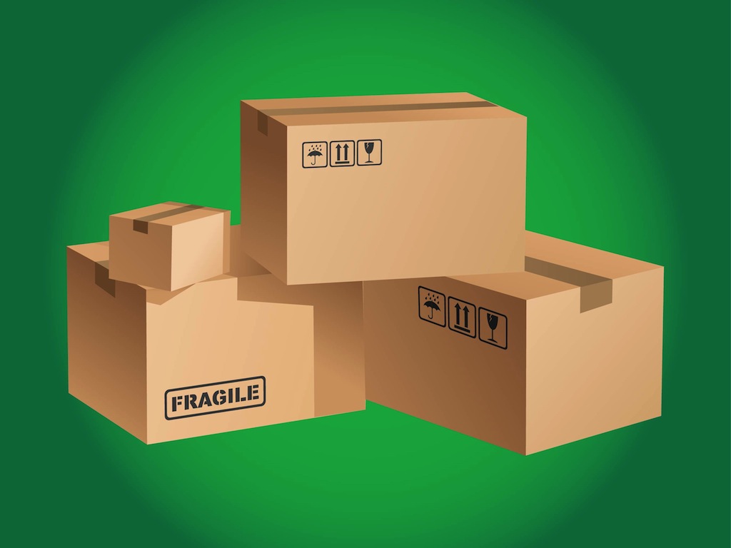 Cardboard Boxes Vector Vector Art And Graphics 