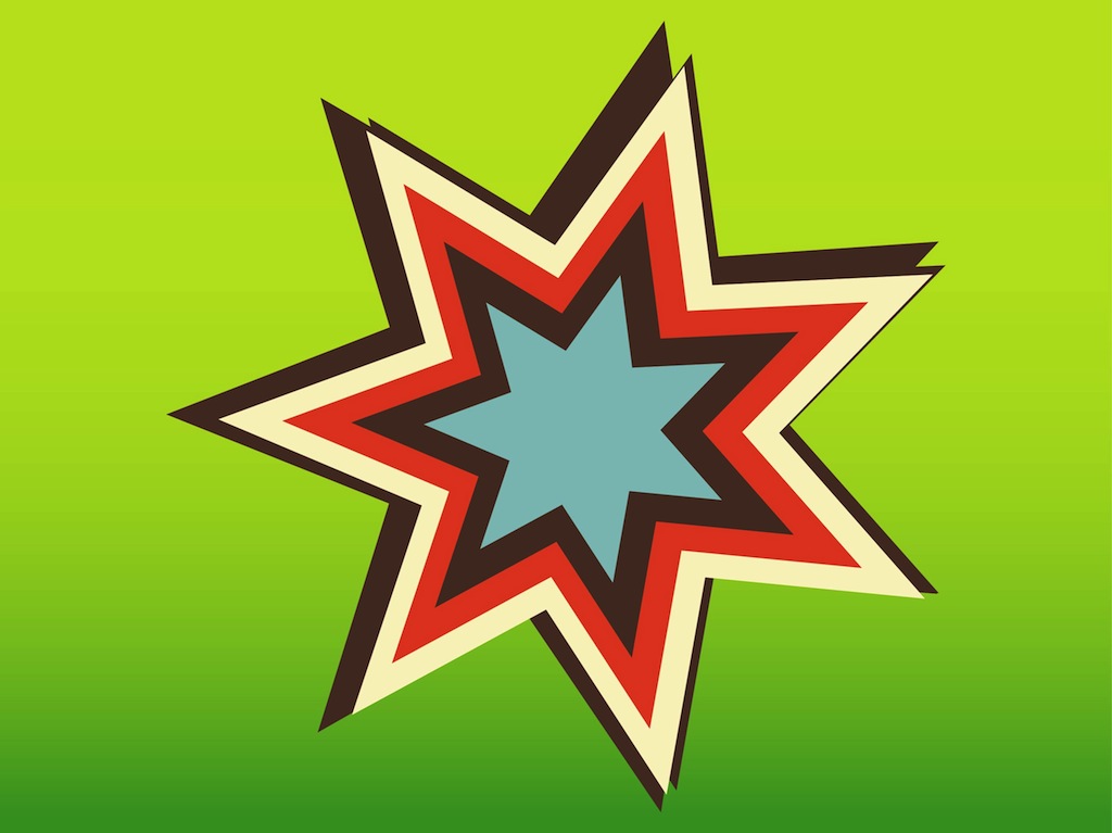 Retro Star Icon Vector Art & Graphics | freevector.com
