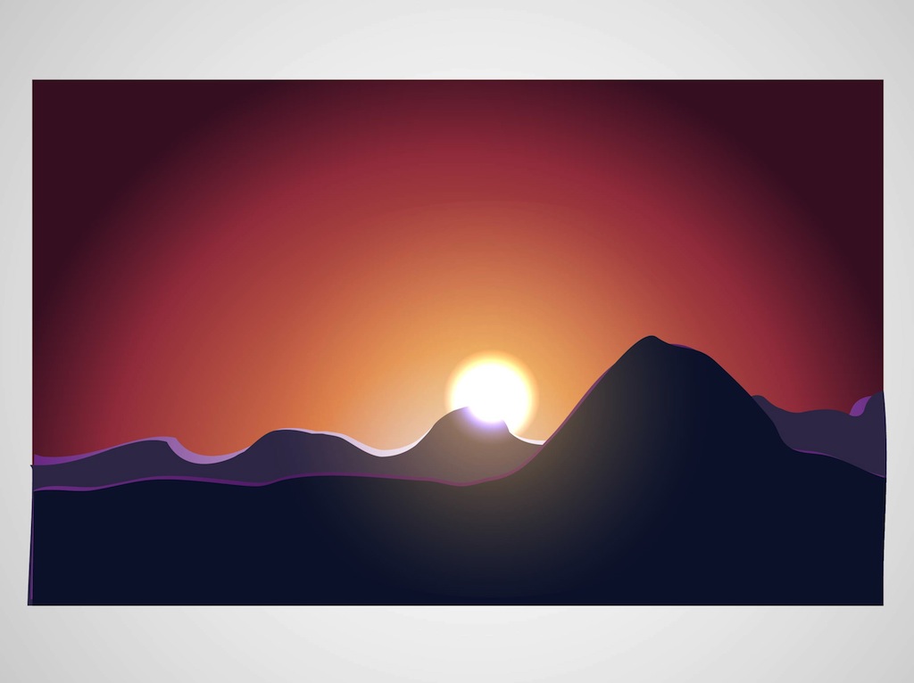 Sunrise Vector Vector Art And Graphics