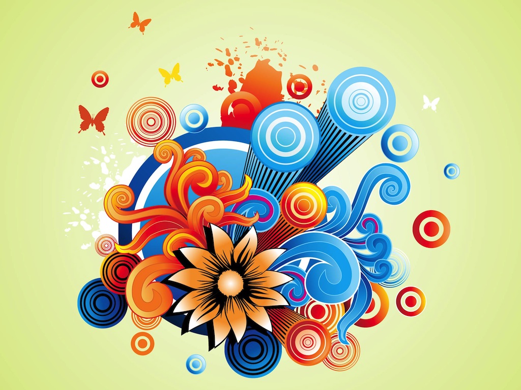 Colorful Flowers Graphics Vector Art & Graphics | freevector.com