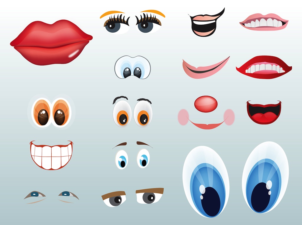 Eyes And Mouths Vector Art & Graphics | freevector.com