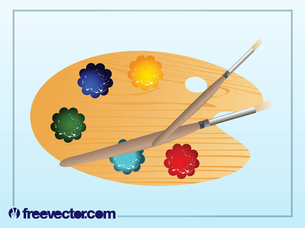 Vector Painter Palette Vector Art & Graphics | freevector.com