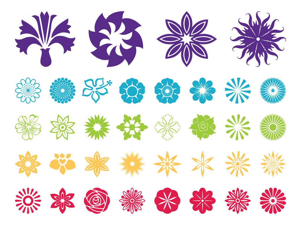 Flower Blossoms Vector Graphics 