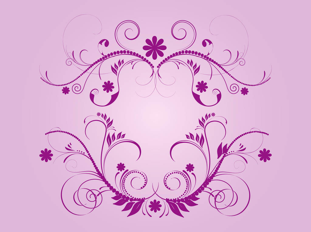 Purple Vector Flourishes