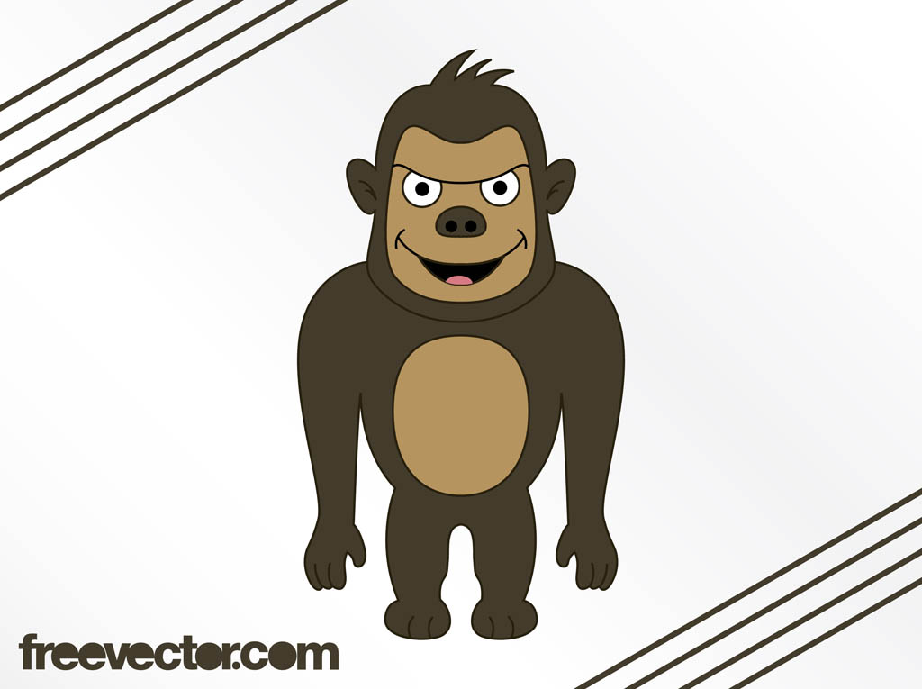 Cartoon Gorilla Vector Art & Graphics | freevector.com