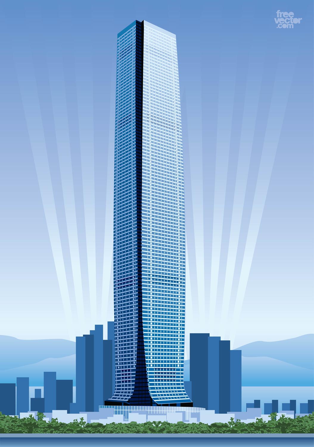 Hong Kong Skyscraper Vector Art & Graphics | freevector.com