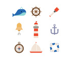 Set of Icons from the Sea