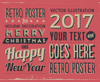 Vintage Holiday Sign Vector