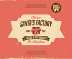 Vintage Santa's Factory Vector