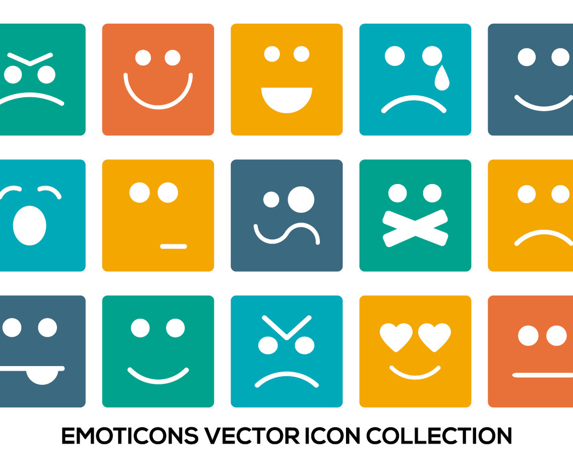 Colorful Emoticon Icon Collection