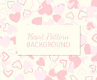 Cute Pink Hearts Pattern Background
