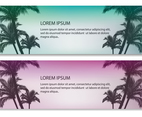 Palm Tree Vector Banners