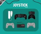 Joystick Icon Vector Green Background