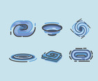 Whirlpool Vector in Blue Background