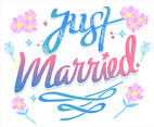 Just Married Hand Lettering