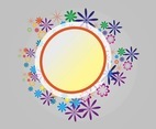 Floral Badge Vector