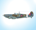 Spitfire Fighter Plane Vector