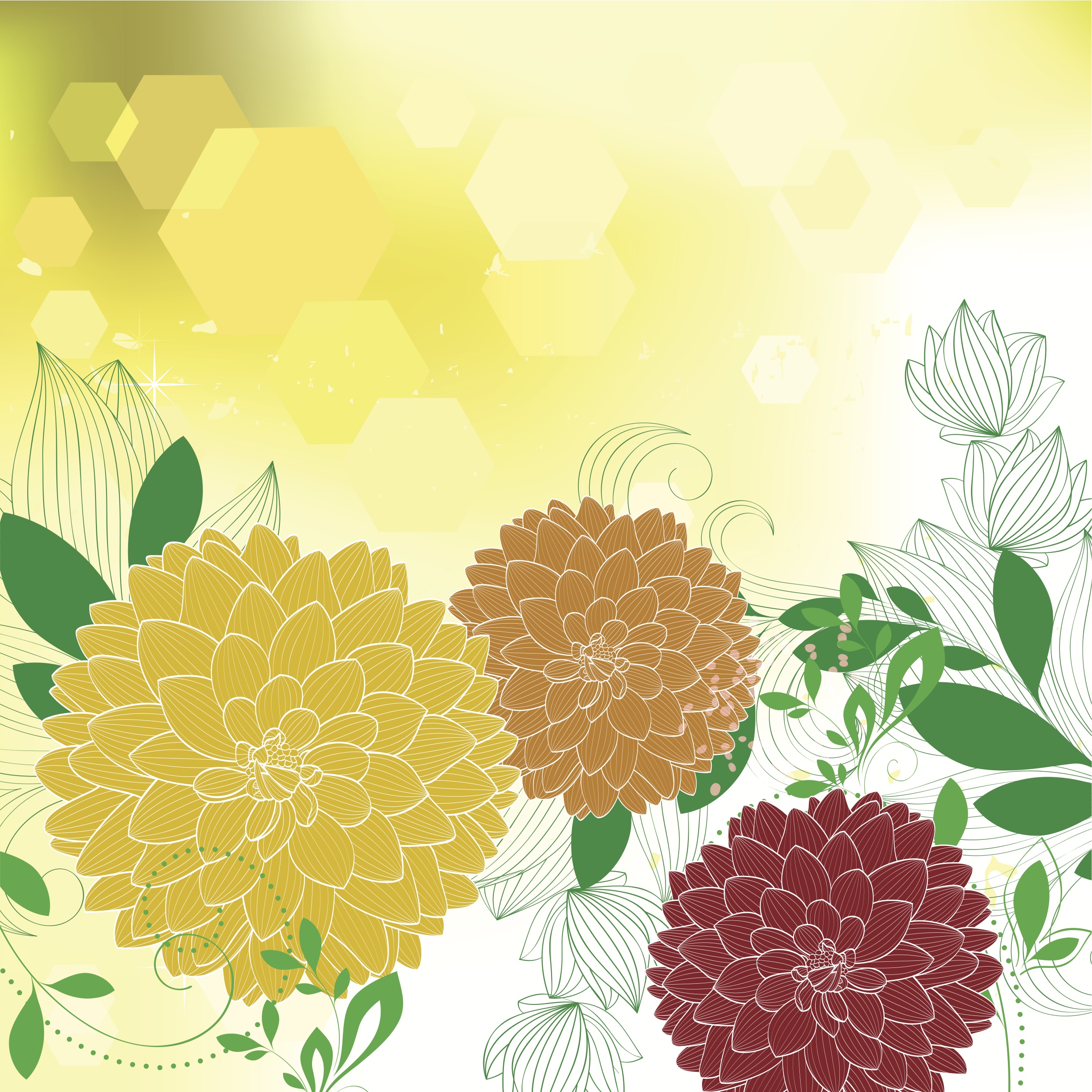 Abstract Flower Vector Background Vector Art & Graphics | freevector.com