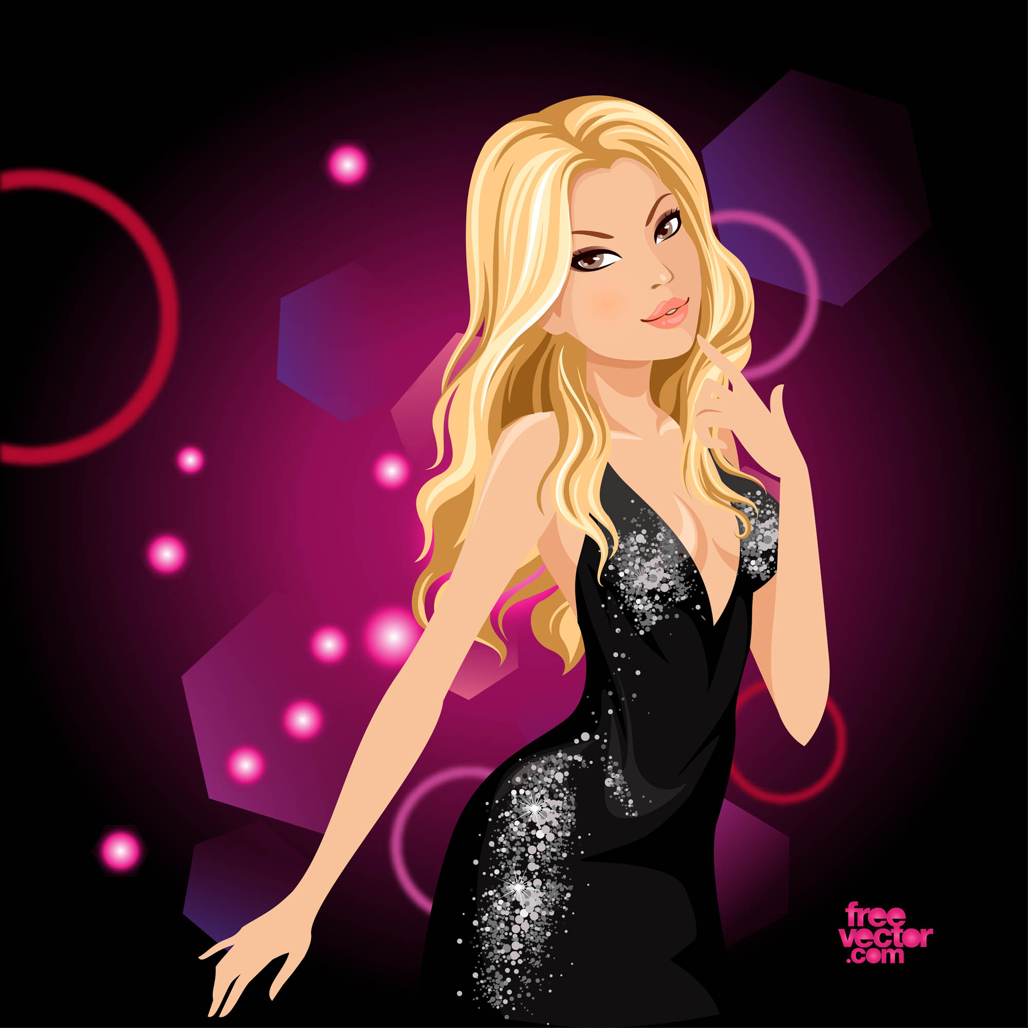 Sexy Blonde Girl Vector Art And Graphics