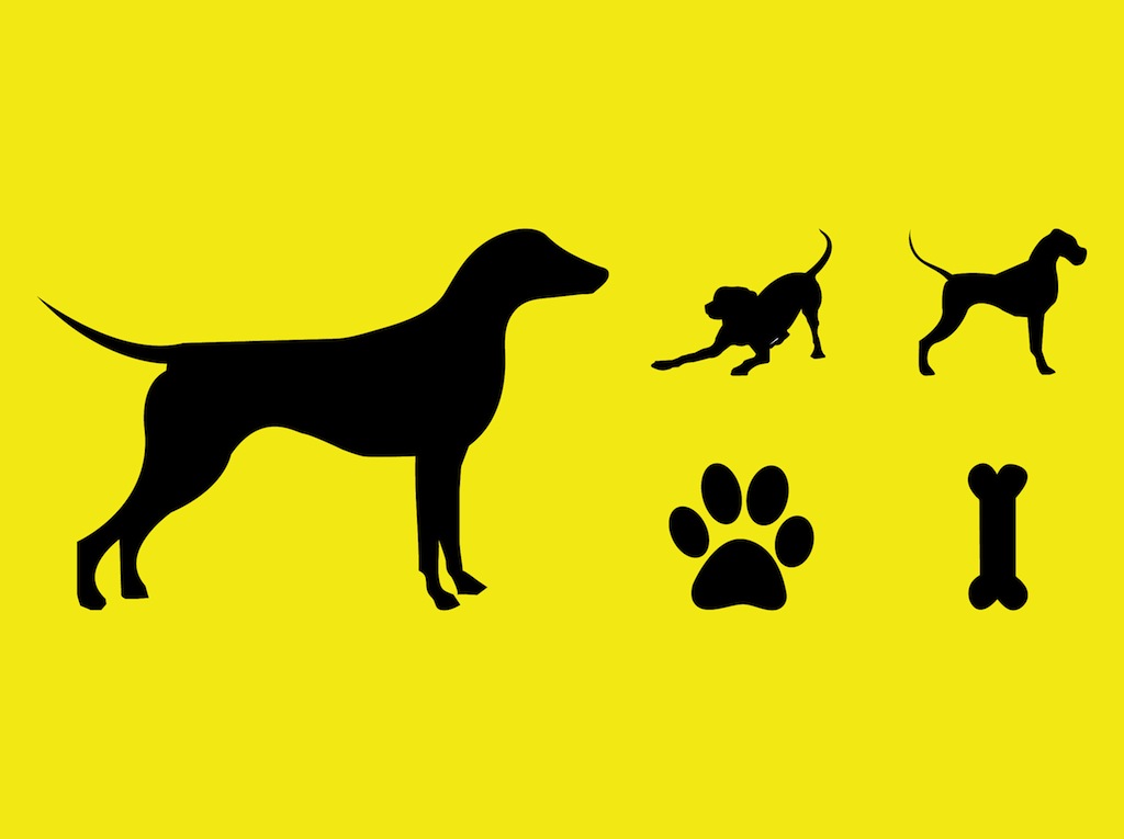 Dogs Vector Silhouettes Vector Art & Graphics | freevector.com