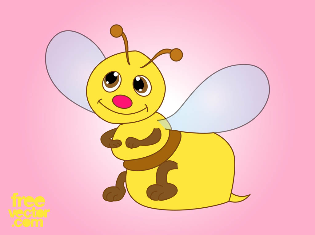Download Cartoon Bee Vector Art Graphics Freevector Com