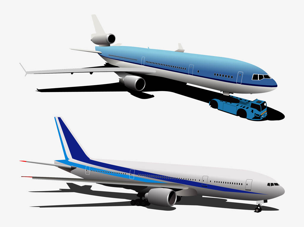 airplane illustration vector free download