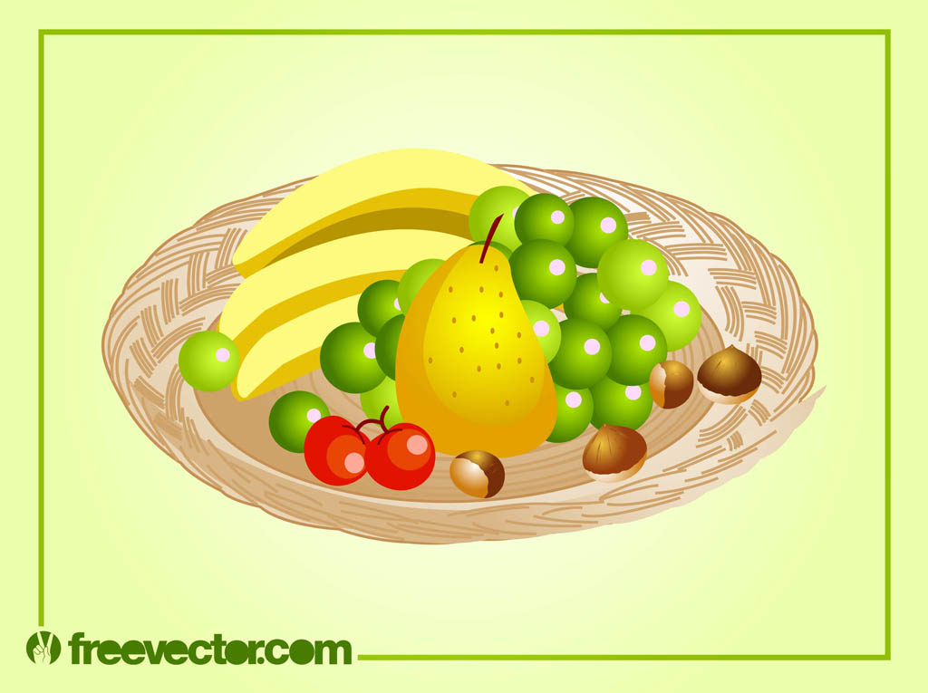 Fruit Platter Vector Art & Graphics