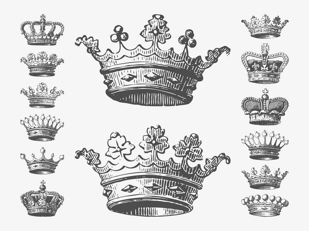 simple crowns drawings
