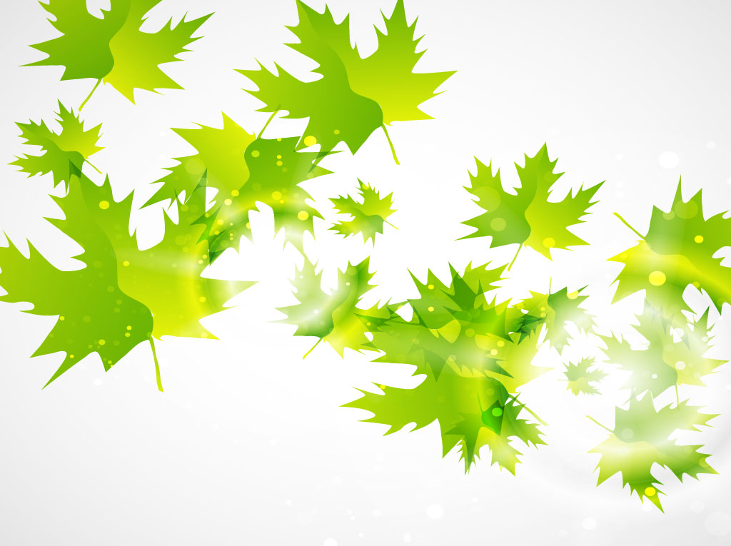 Beautiful Green Leaf Background Vector Illustration Vector Download