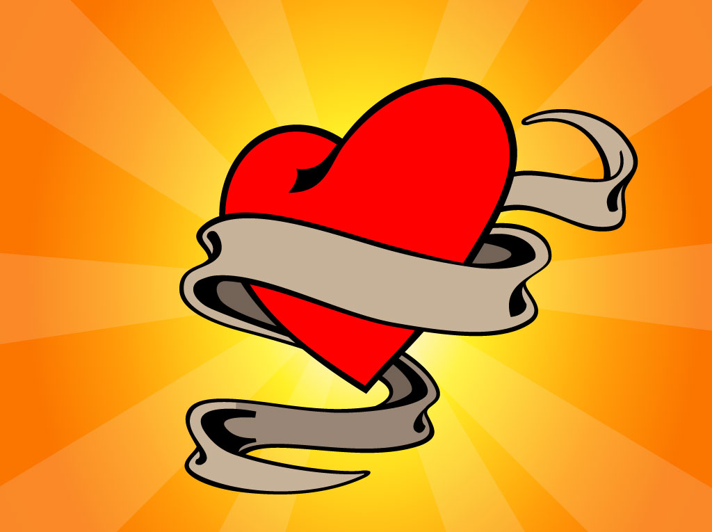 Download Love Heart Tattoo Vector Art & Graphics | freevector.com