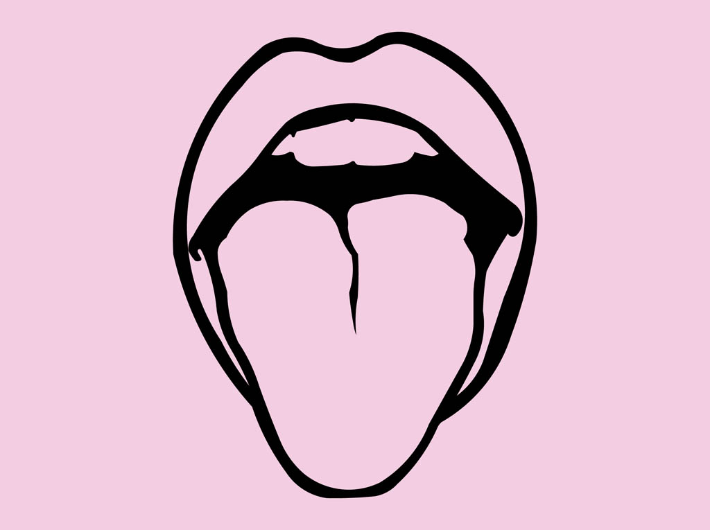 cartoon tongue hanging out