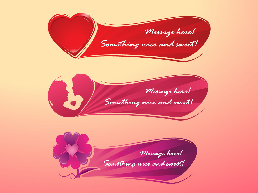 Download Romantic Banners Vector Art & Graphics | freevector.com