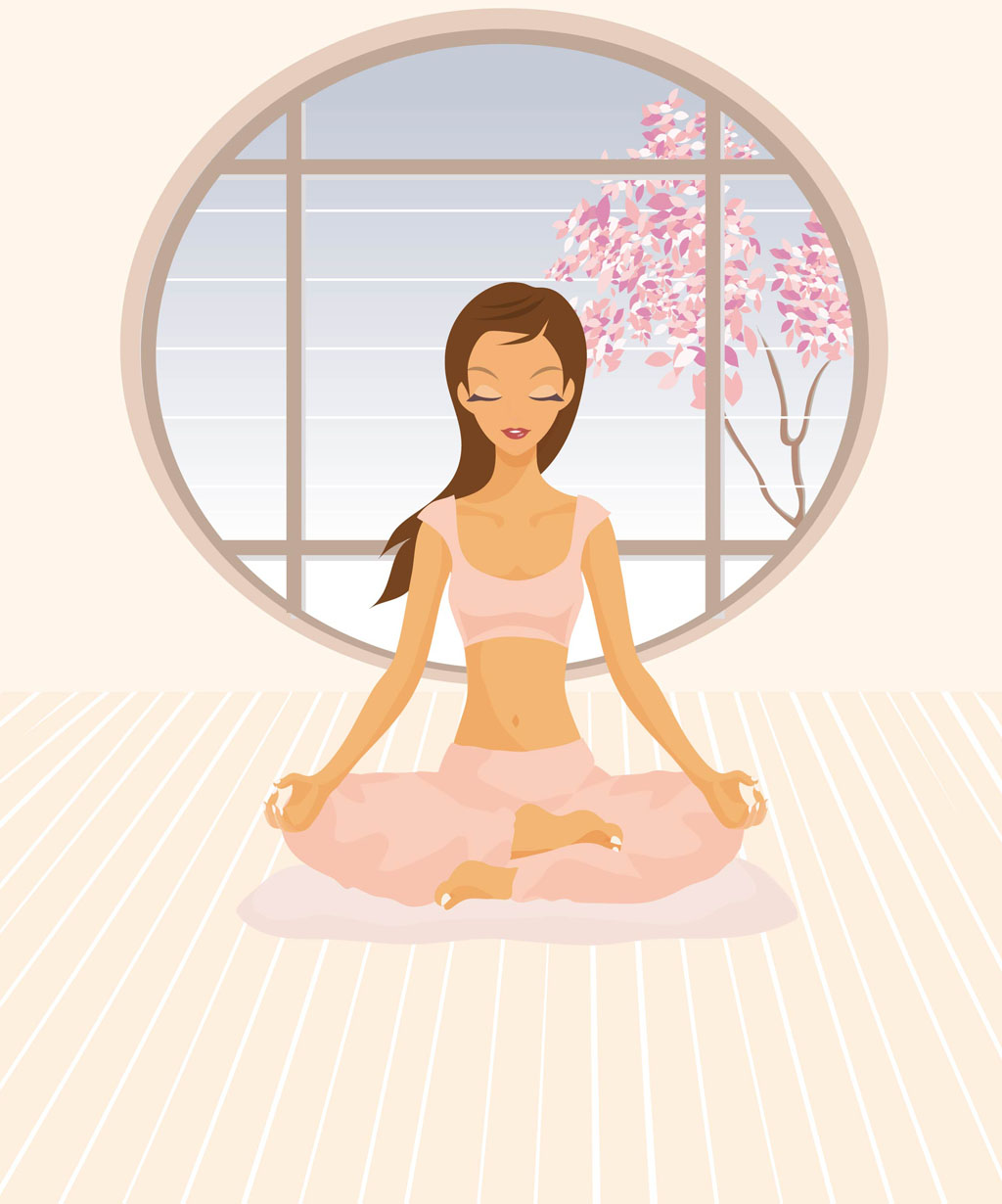 International Yoga day 21 june web banner EPS10 vector.Meditation Practice  Yoga Colorful Fitness Concept. Vector illustration Stock Vector