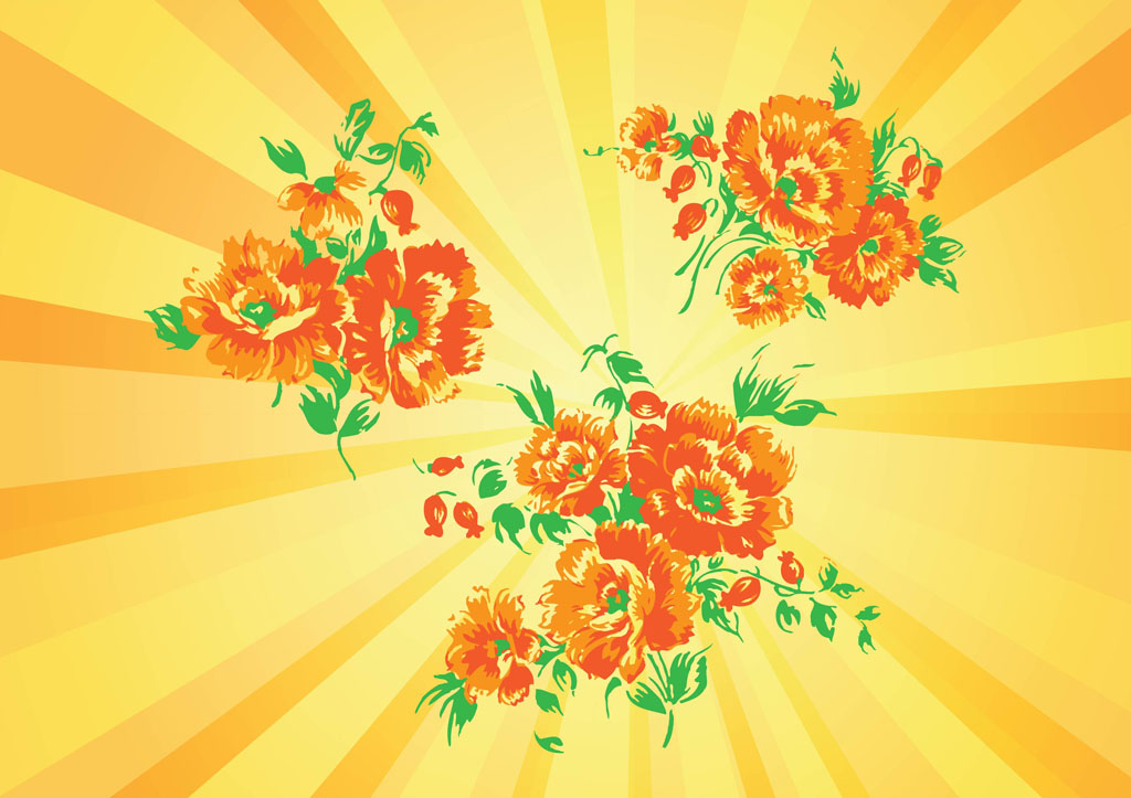 Download Summer Season Flowers Vector Art & Graphics | freevector.com