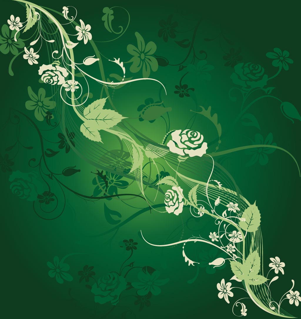 Green Flower Tile Vector Art & Graphics | freevector.com