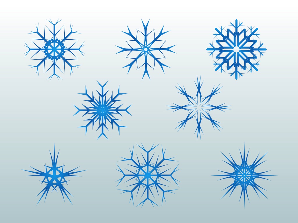 Snowflake white on blue isolated Royalty Free Vector Image