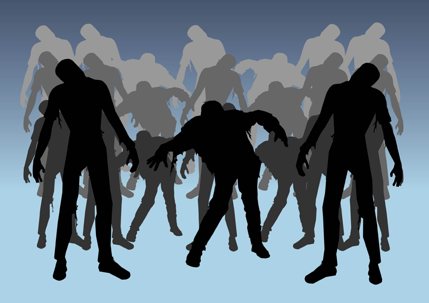 free zombie silhouette