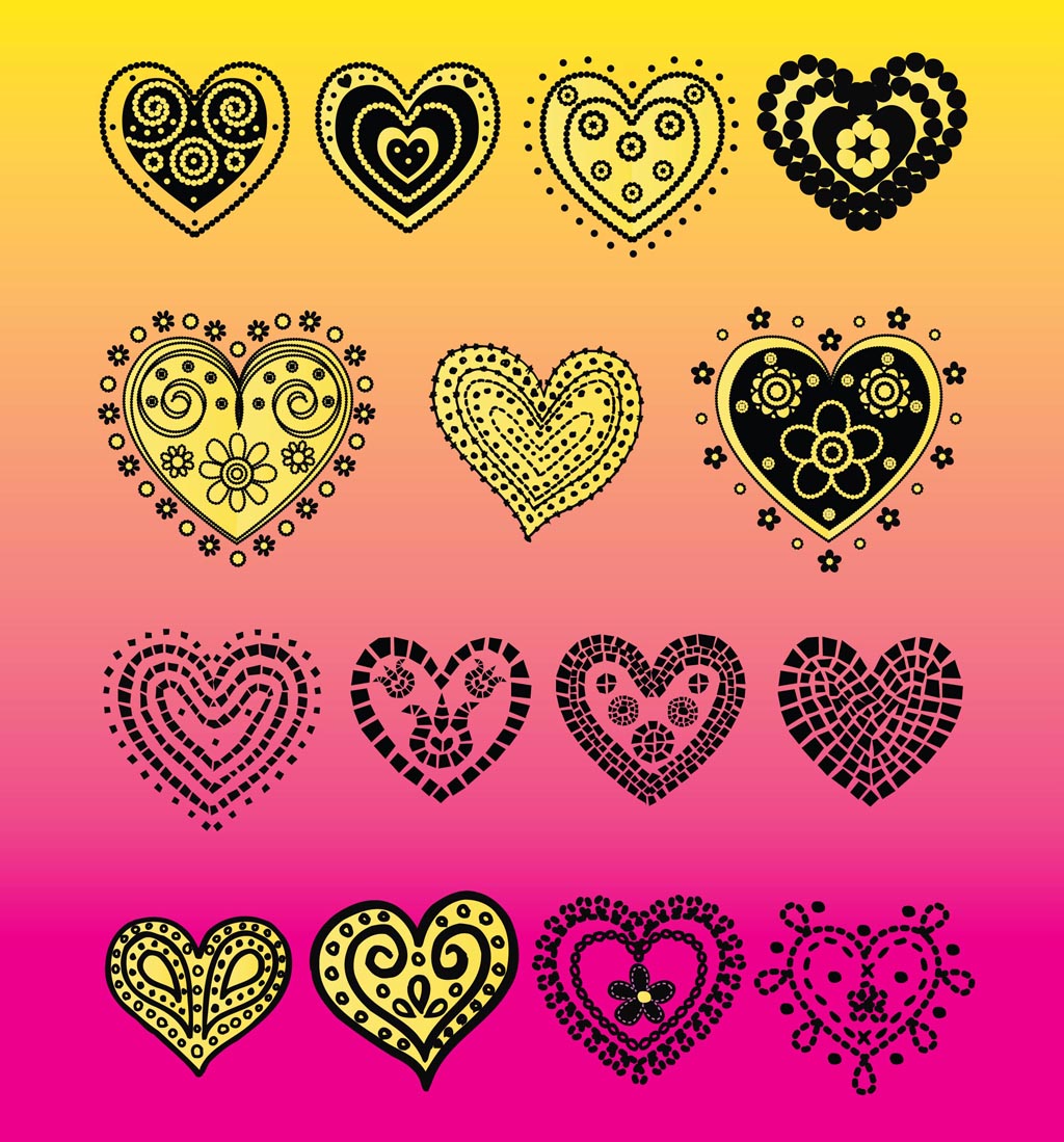 Download Heart Vector Doodles Vector Art & Graphics | freevector.com