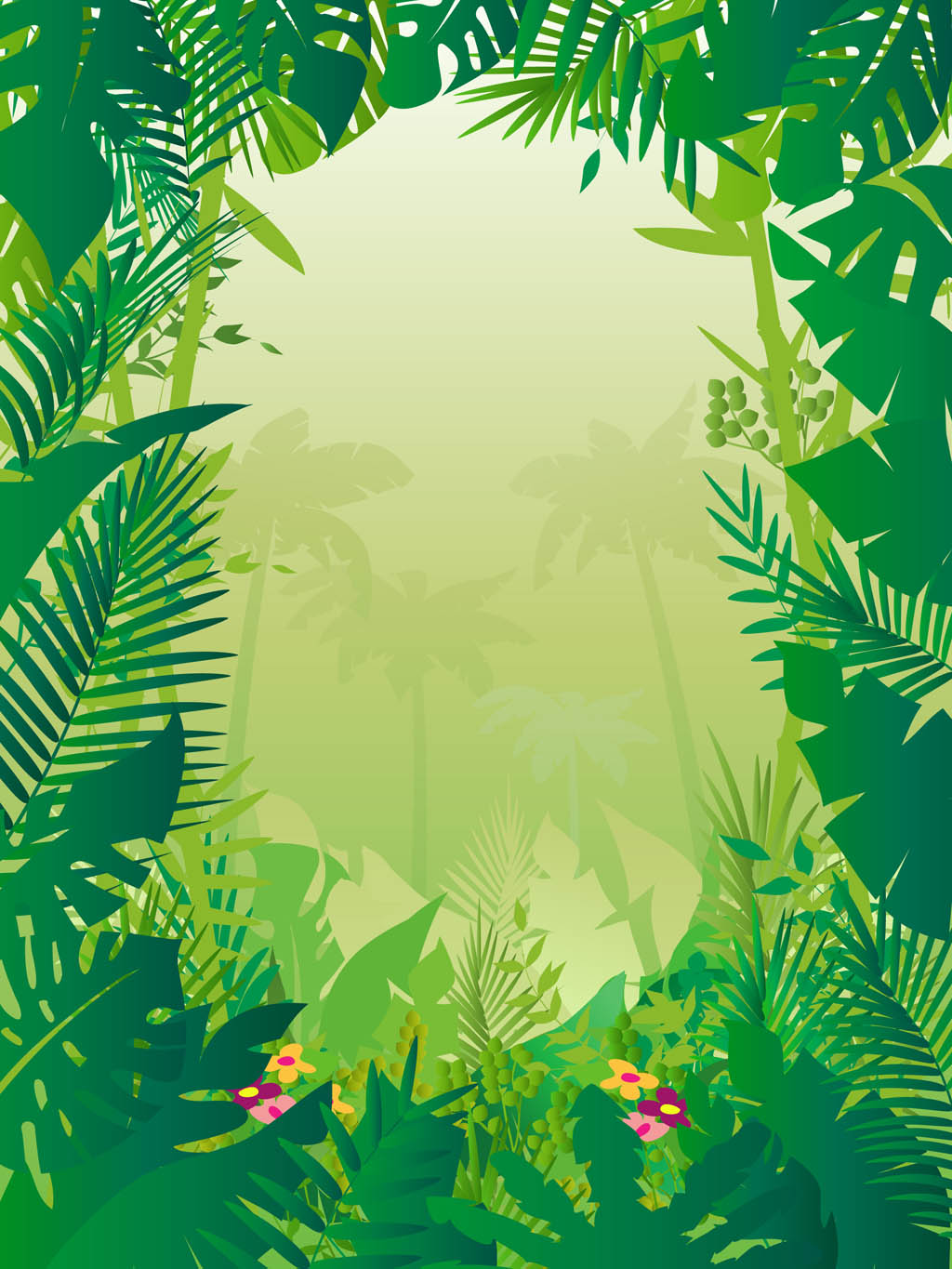 Jungle Background Vector Art & Graphics 