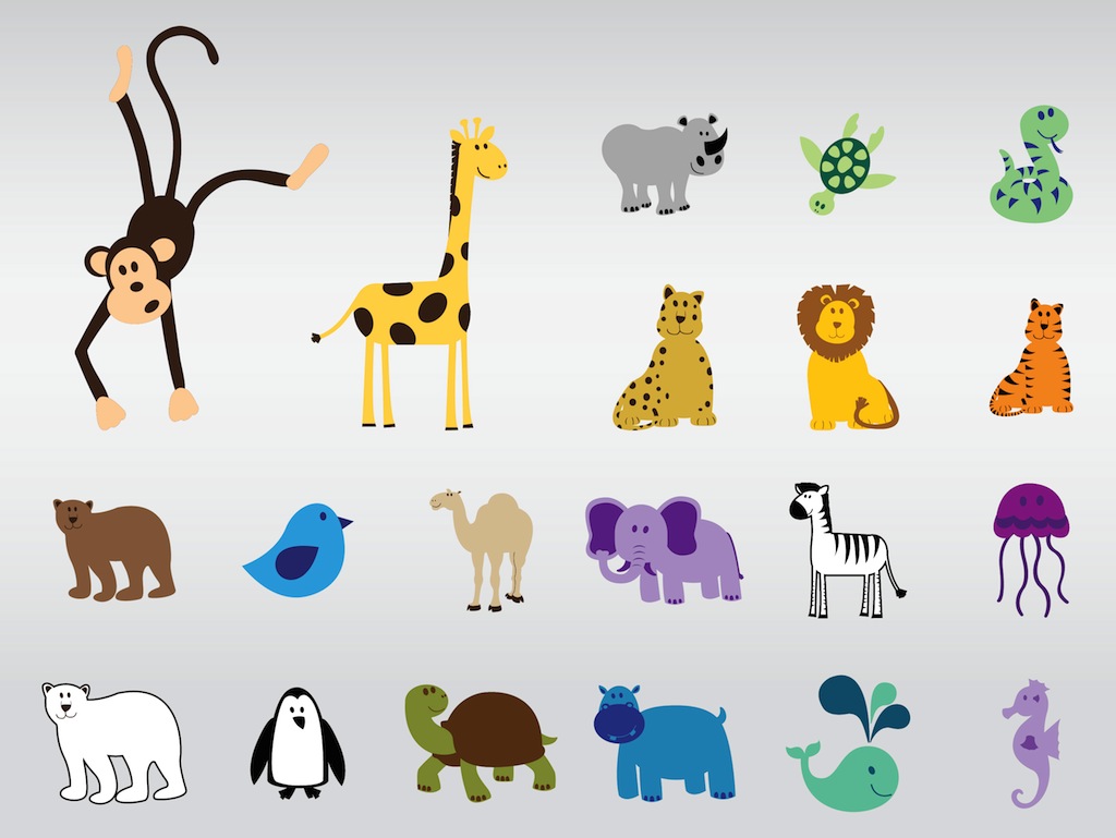 Cute Vector Animals Vector Art & Graphics | freevector.com