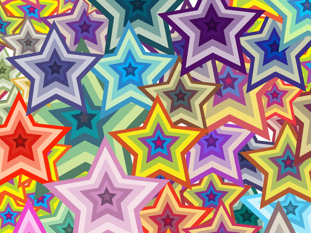 Colorful Stars Background Vector Art & Graphics
