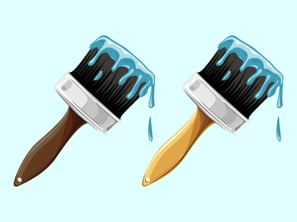 Painting Brushes Vector Vector Art & Graphics