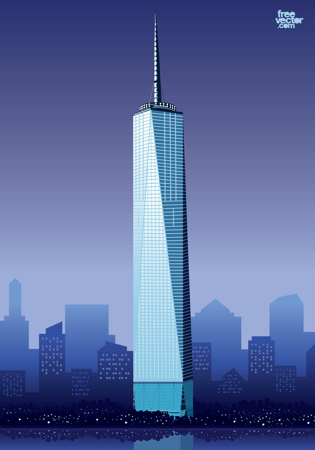 One World Trade Center Vector Art & Graphics | freevector.com
