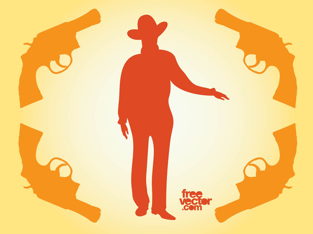 cowboy gun silhouette